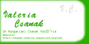 valeria csanak business card